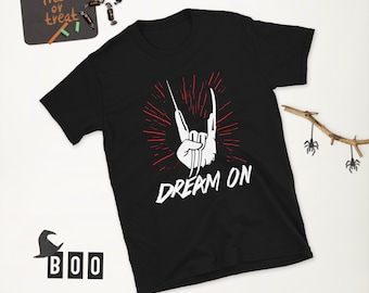 Dream On Freddy Krueger Camiseta de Halloween / Camisas de Halloween para Hombres y Mujeres / Camisa Espeluznante / Regalo de Halloween