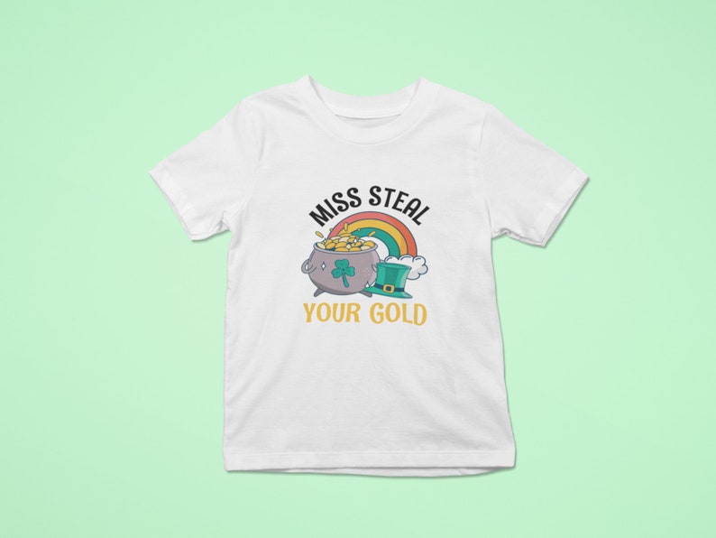 Cute St Patricks Shirts Steal Your Gold Toddler St Pattys Shirt Kids St Paddys Day T-Shirt Baby Lucky Charm Onesie zdjęcie 4