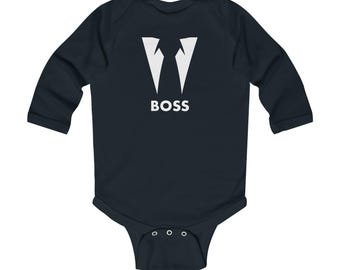 Tutina Boss Baby - Divertente vestito per il compleanno del bambino, regalo per neo-genitori, costume di Halloween per bambini, body Boss Baby, maglietta per il primo compleanno