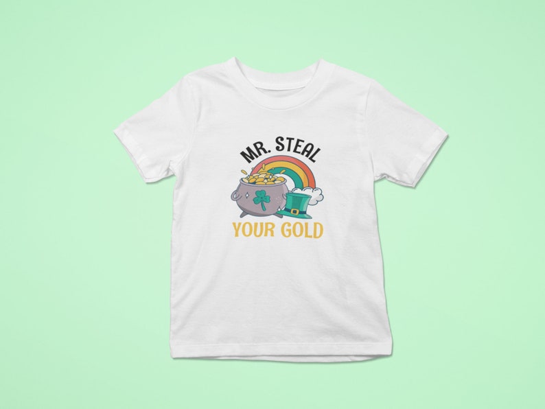 Cute St Patricks Shirts Steal Your Gold Toddler St Pattys Shirt Kids St Paddys Day T-Shirt Baby Lucky Charm Onesie zdjęcie 3