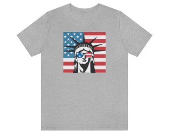 Independence Day - Fourth of July Shirt | Statue of Liberty Tee | 4th of July Tank | American Flag Unisex Short Sleeve Tee