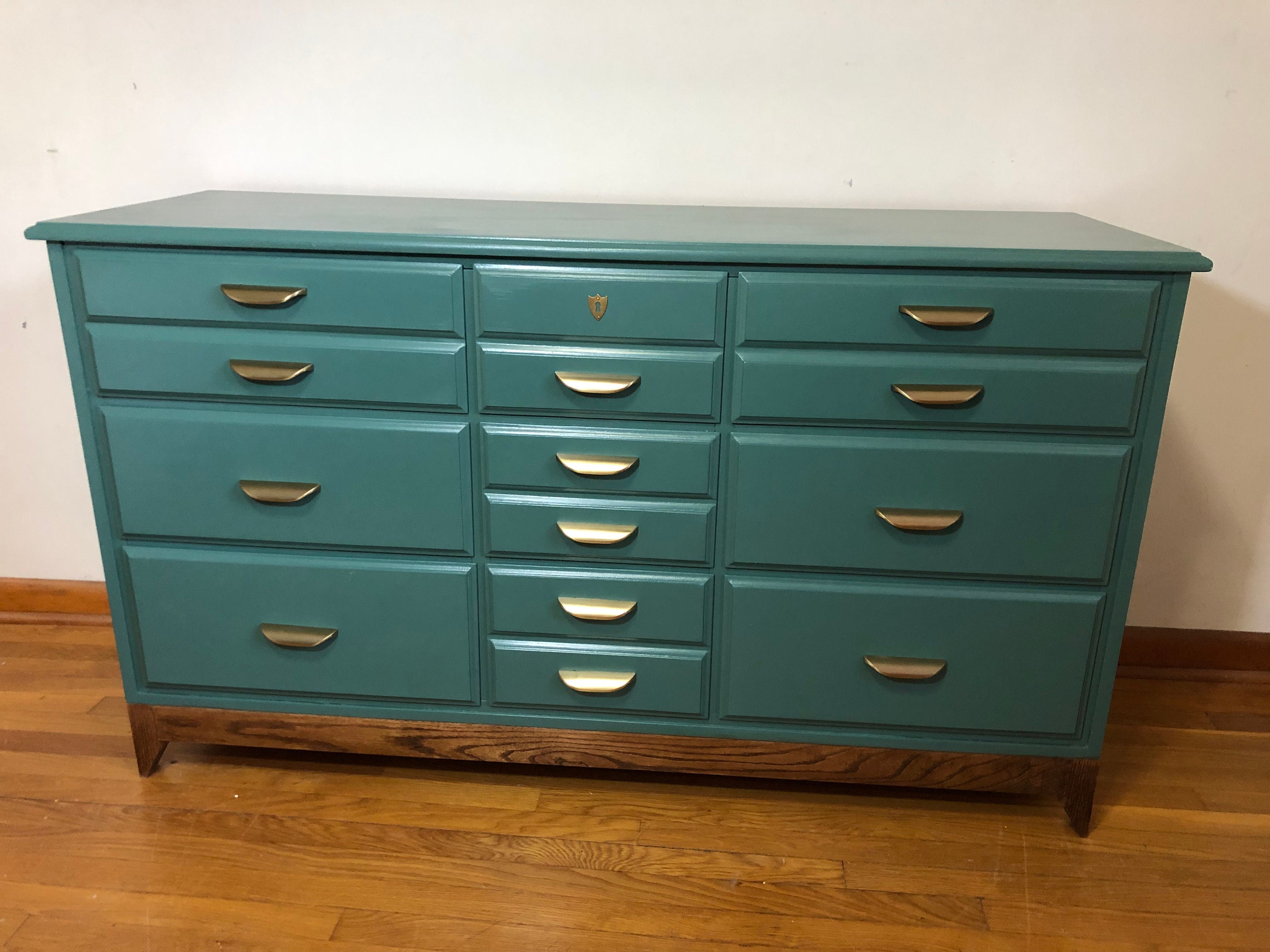 Mid Century Modern Base legs Vintage 9 draws Dresser Etsy