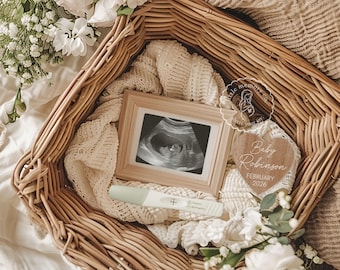 Neutral Pregnancy Announcement Digital, Spring Announcement, Editable Social Media Template, Pregnancy Gender Reveal, Pregnancy Test