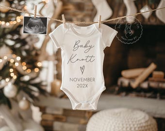 Christmas Pregnancy Announcement Digital, Editable Social Media Template, Pregnancy Gender Reveal Neutral