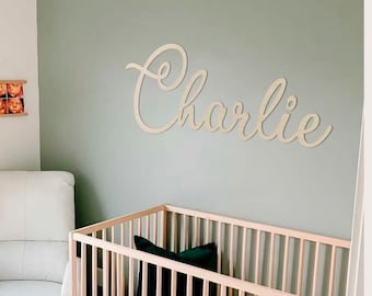 Signo de nombre de madera personalizado para guardería, decoración de pared personalizada para guardería, signo de nombre personalizado, signo de nombre de boda