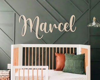 Prénom en bois pour chambre de bébé, prénom en bois, décoration murale pour chambre de bébé, lettres en bois pour chambre de bébé