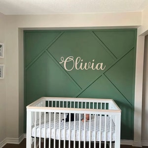 Signo de nombre de madera personalizado para guardería, decoración de pared personalizada para guardería, signo de nombre personalizado, signo de nombre de boda imagen 6