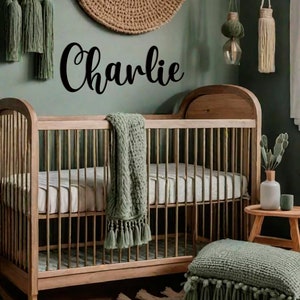 Nom personnalisé en bois pour chambre d'enfant, décoration murale personnalisée pour chambre d'enfant, nom personnalisé pour mariage, nom de mariage image 2