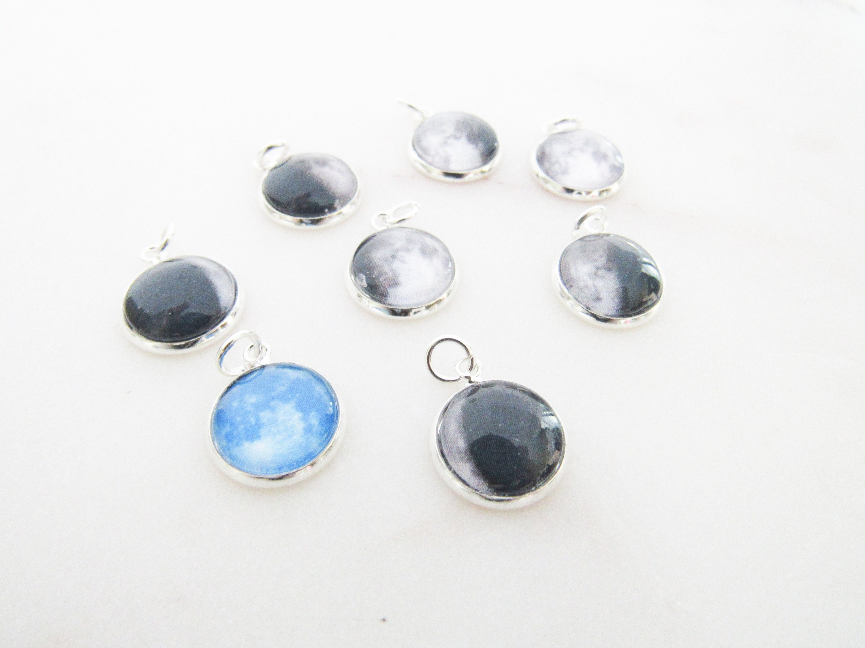 Waxing Gibbous Moon Necklace Moon Phase Necklace Etsy