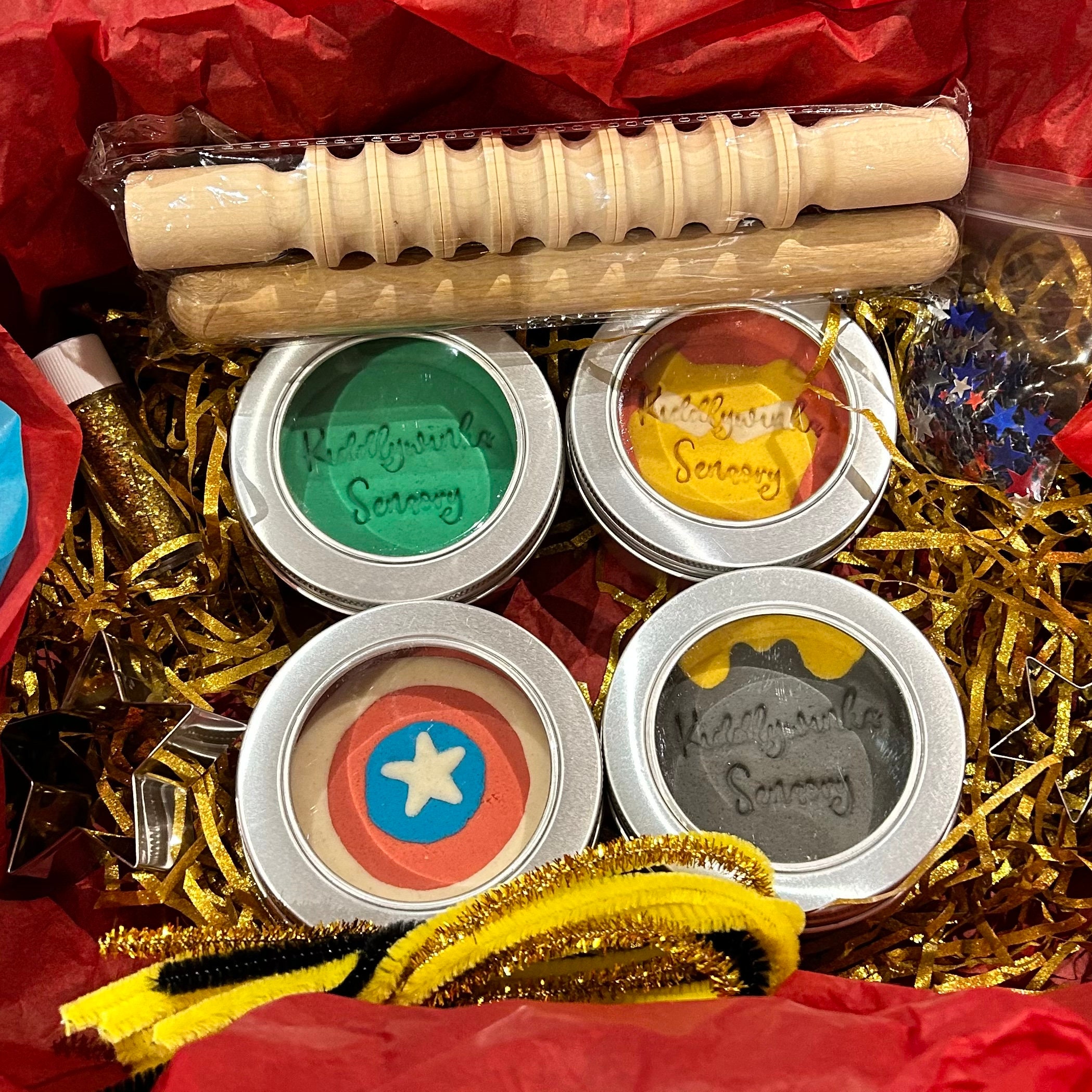 Superhero Play Dough Kit Etsy