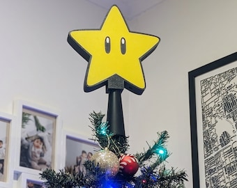 Star Christmas Tree topper Ornamental 8 Inch - Christmas Tree Topper - Power Star Tree Topper - Christmas Decoration