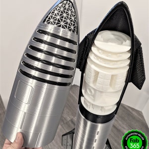 Starship Crew & Super Heavy Detailed Model 1:140 Scale 34&quot; Inner Crew Details, Moving Parts, Lockable, Hot Stage Ring!