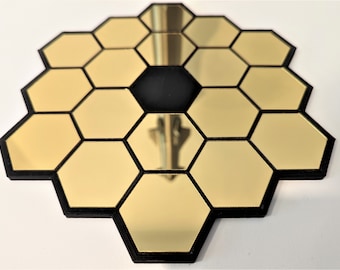 James Webb Space Telescope Mirror Acrylic Mirror Wall Art 8-23"