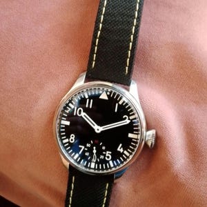 Flieger Pilot Watch: Luminous Dial, Big Crown, Swiss ETA 6498