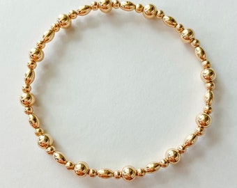 Beaded Bracelet, 14k Gold Filled Bracelet