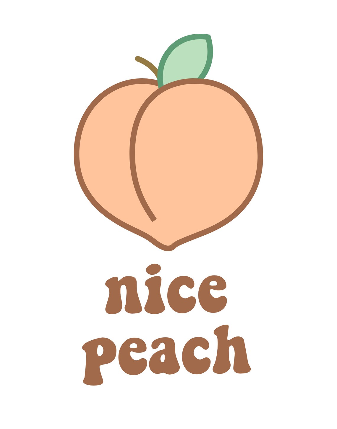 Nice Butt Nice Peach Peach Emoji Print Bathroom Decor Funny Etsy