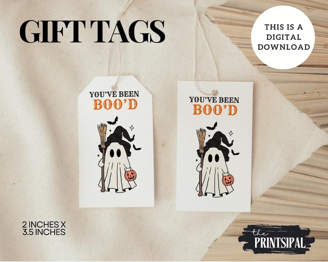 EDITABLE Boo Bag Tag You #39 ve Been Boo #39 d Gift Tag Halloween Gift Tag