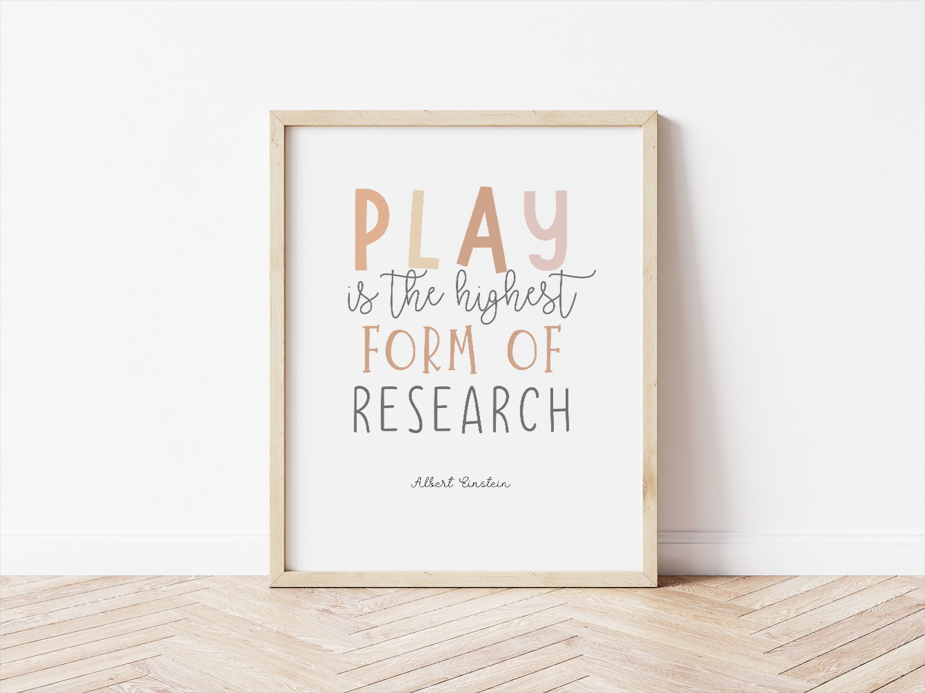 Albert Einstein Play Is The Highest Form Of Research Digital Etsy