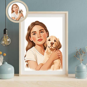 Custom Portrait, Couple Drawing, Personalized Illustration, Faceless Portrait, Boyfriend Gift, Cartoon Portrait, Personalized Gift For Him