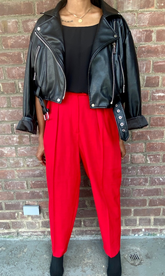 Vintage Red High Waisted pant, vintage, trouser, v