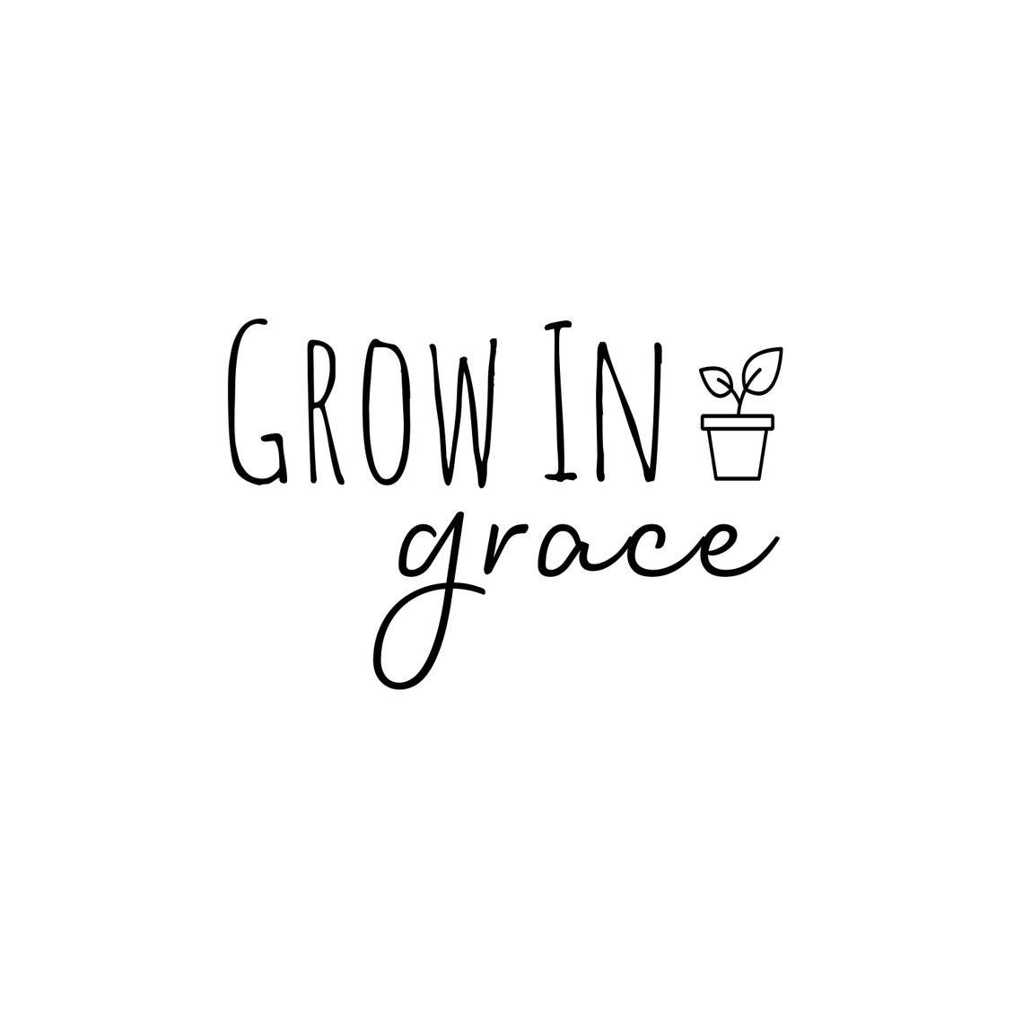 Grow in Grace Vinyl Decals 4 6 & 8 Inches - Etsy