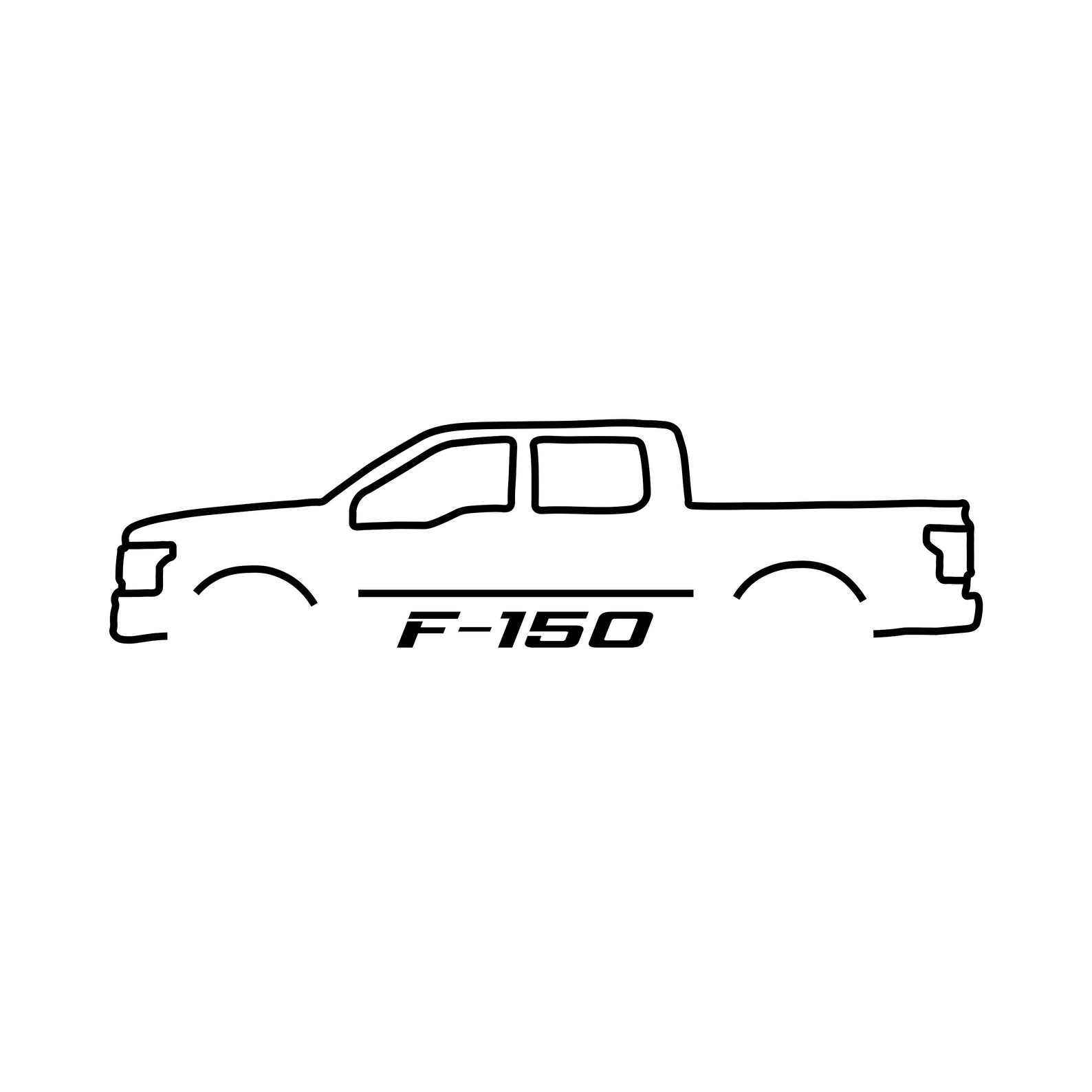 Ford F150 Silhouette Vinyl Decals 4 6 & 8 Inches Etsy Canada