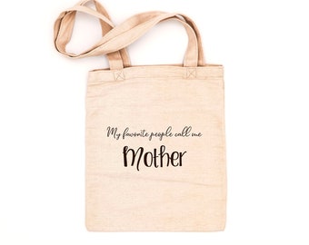 MOTHERS DAY TOTE  mother tote bag  canvas bag  mothers day gift  my favorite people  tote bags for women  mom bag  canvas tote bag