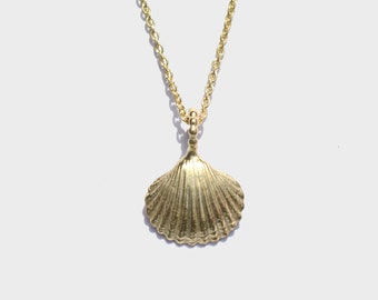Gold Shell Necklace, Shell Necklace, Sea Shell Necklace