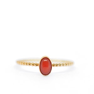 Coral Ring, Gold Coral Ring, Silver Coral Ring
