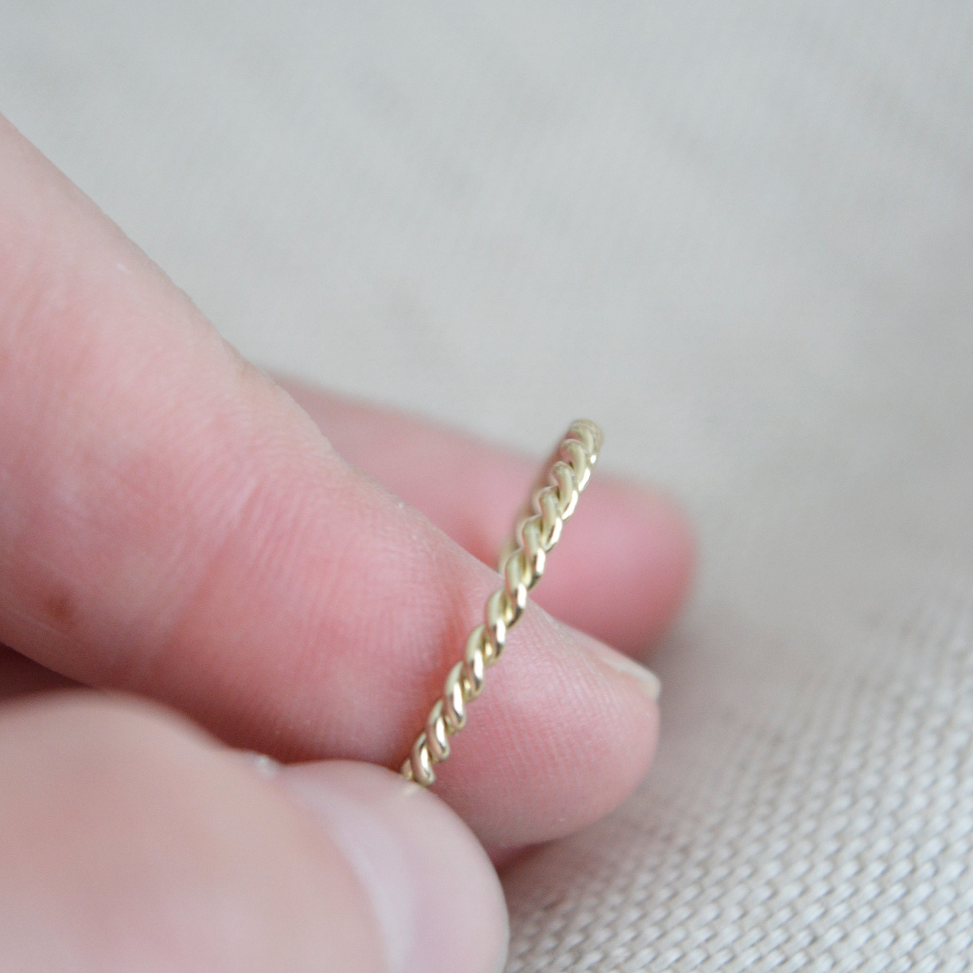 Gold Rope Ring, Sterling Silver Rope Ring, Rope Ring Stacking Ring - Etsy