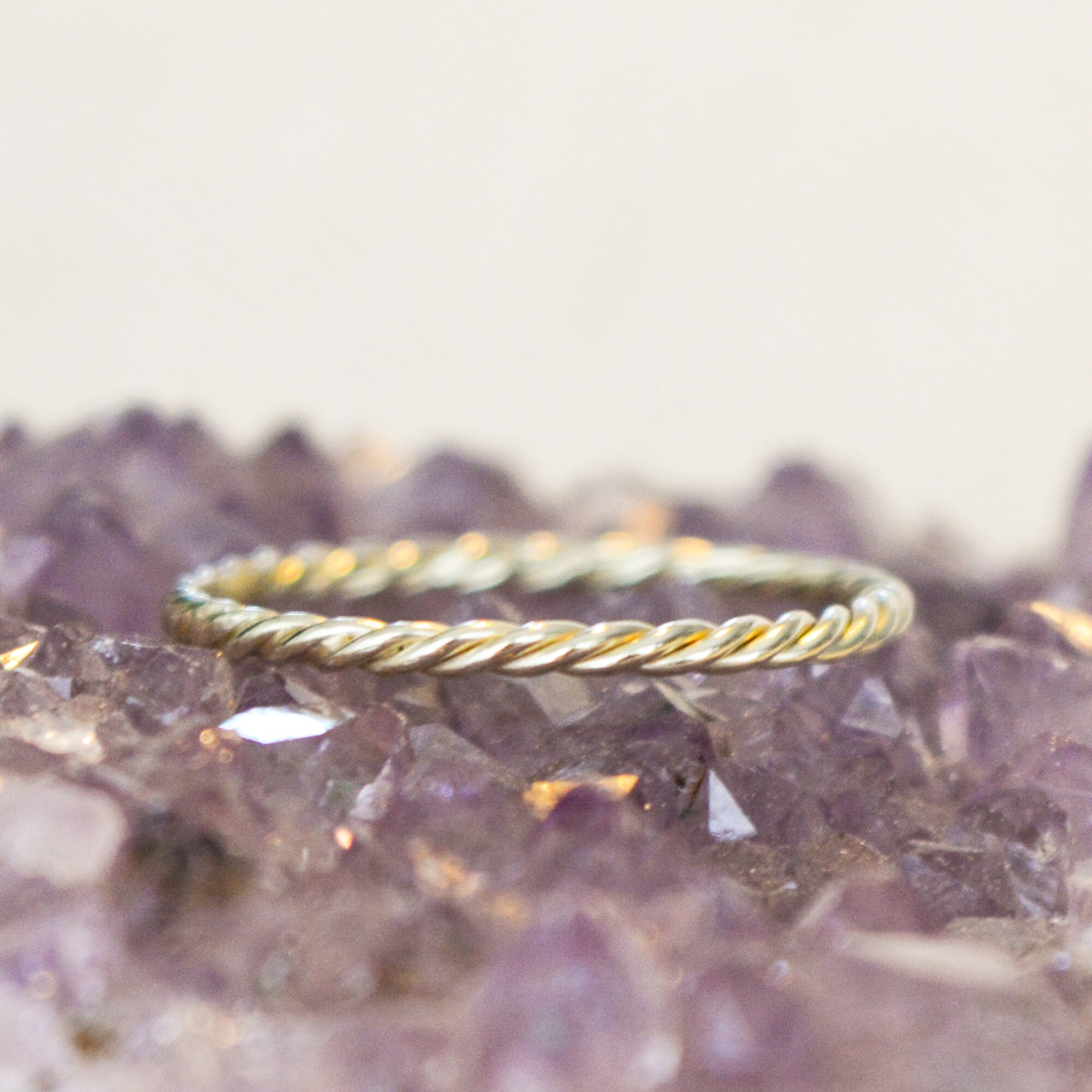 Gold Rope Ring, Sterling Silver Rope Ring, Rope Ring Stacking Ring - Etsy