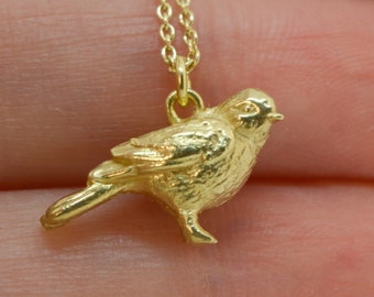 Collier pendentif oiseau, collier petit oiseau, pendentif petit oiseau, petit pendentif animal