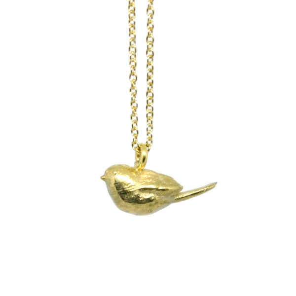 Gold Bird Pendant - Etsy