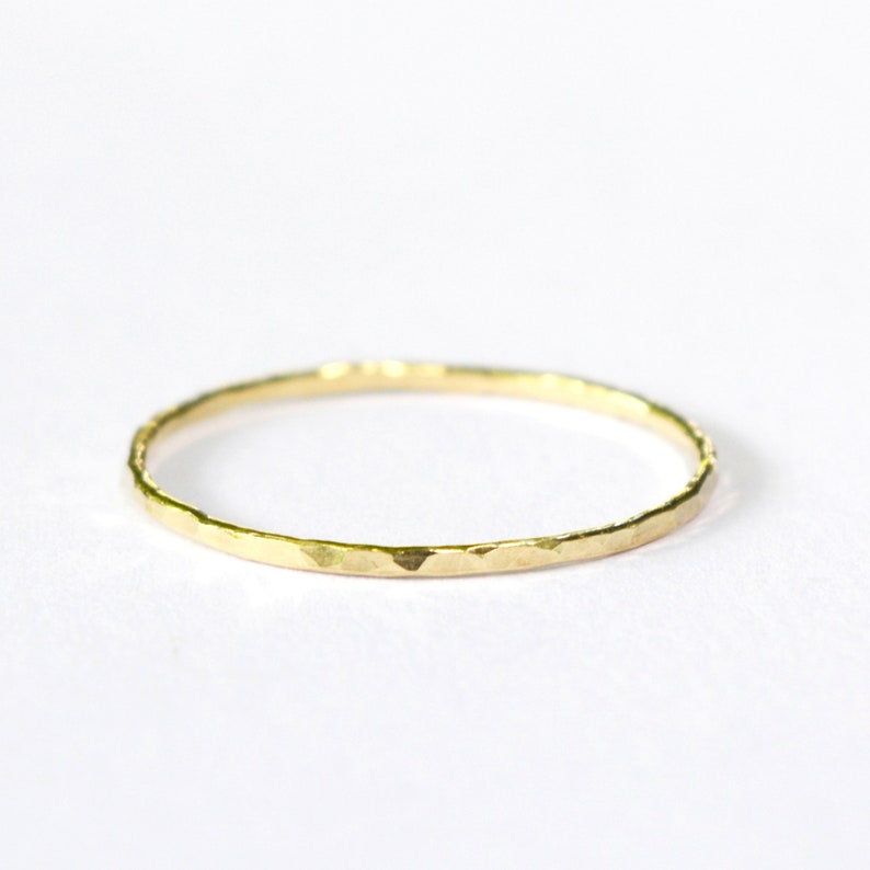 14k Solid Gold Stacking Ring, Stacking Ring, Solid Gold Stacking Ring, Silver Stacking Ring image 1