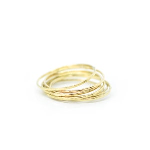 14k Solid Gold Stacking Ring, Stacking Ring, Solid Gold Stacking Ring, Silver Stacking Ring image 3