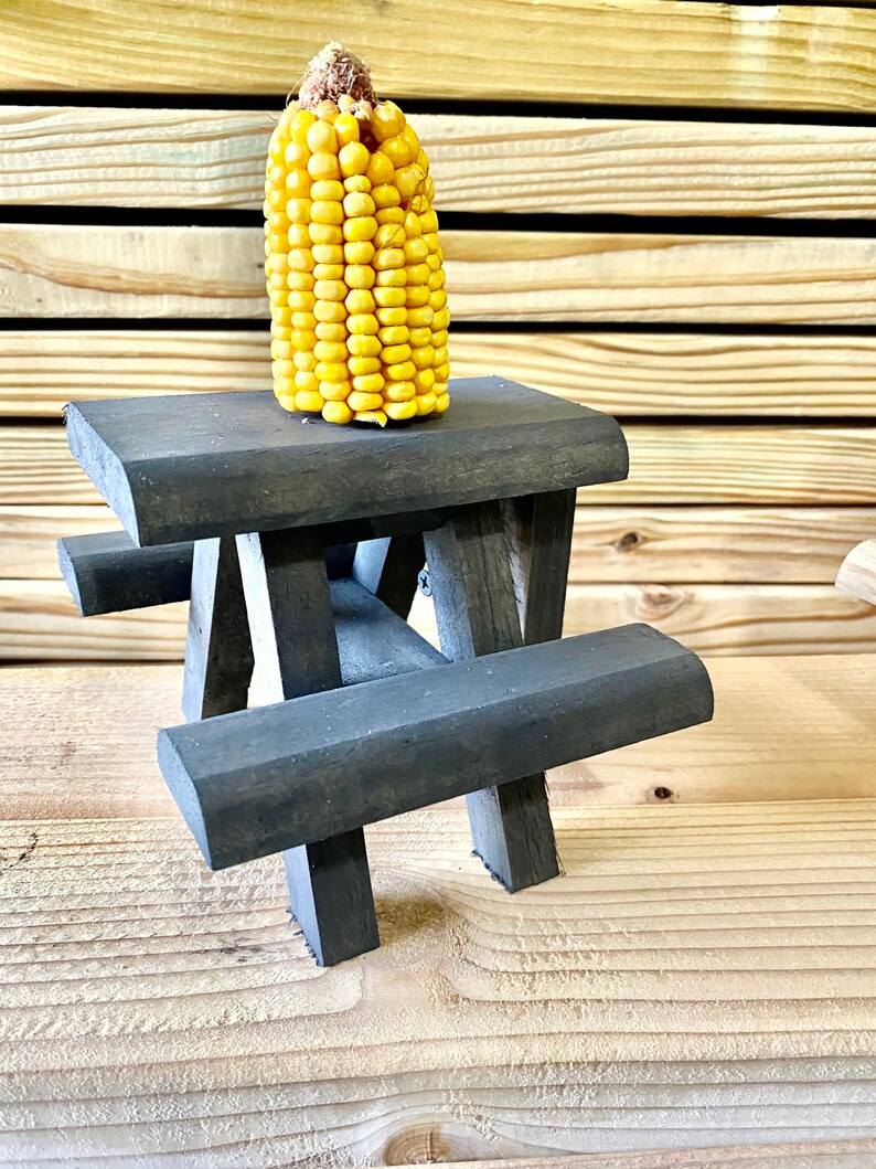 Squirrel Feeder Picnic Table weathered wood