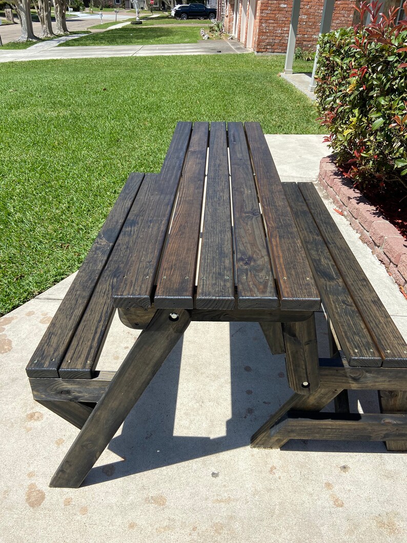 Convertible Folding Bench Seat to Picnic Table with Arm Etsy