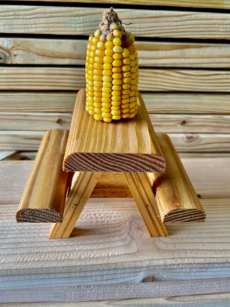 Squirrel Feeder Picnic Table natural cedar