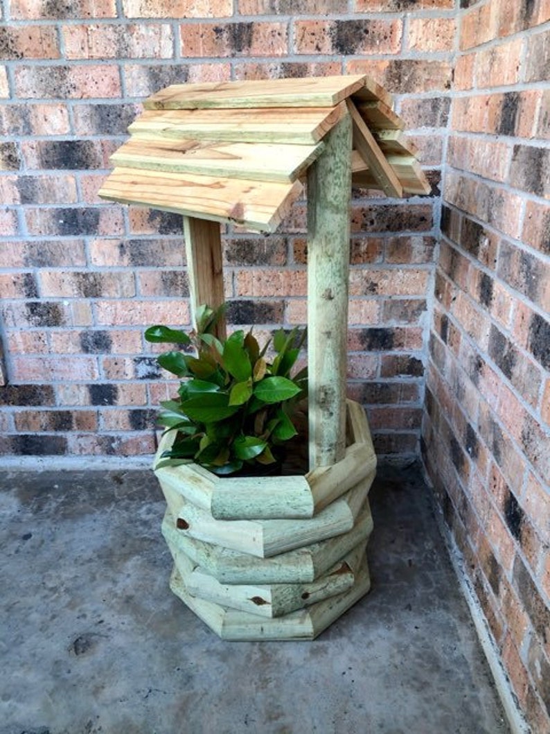 Medium Rustic Wishing Well Handmade Etsy