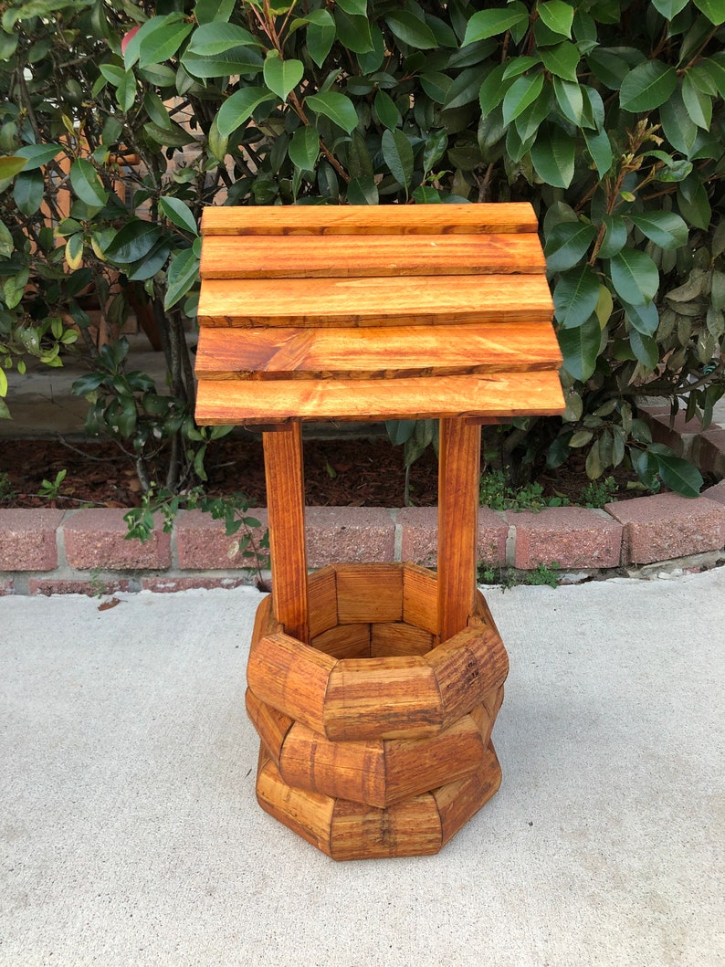 Small Rustic Handmade Wishing Well Etsy