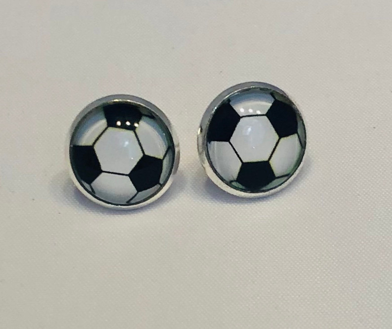Earrings Soccer 12 Mm Earrings. Football Earrings. free Etsy