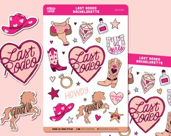 Last Rodeo | Bachelorette Sticker Sheet | Bach Stickers