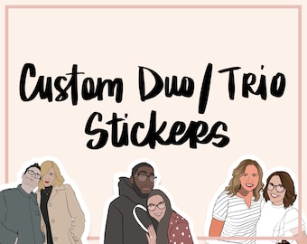 Custom Couple Stickers | Water-resistant Portrait Stickers