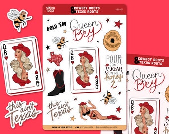 Cowboy Boots & Texas Roots Sticker Sheet | Bey Stickers