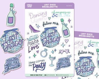 Last Disco | Bachelorette Sticker Sheet | Bach Stickers