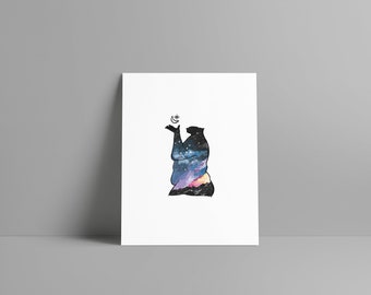 The Star Figure | Body Positive Illustration, Plus Size Wall Art, Woman Art Print