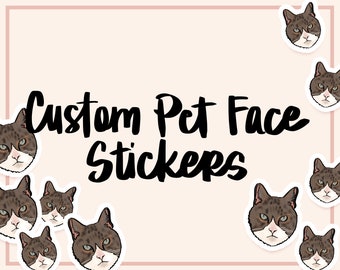 Custom Solo Pet Face Stickers | Water-resistant Pet Stickers