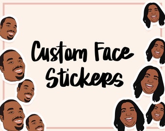 Custom Solo Face Stickers | Water-resistant Portrait Stickers