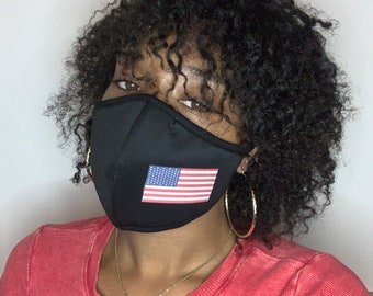 American Flag Face Mask: Reusable Cotton Adult Mask
