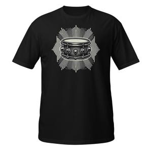 Snare Drum T-Shirt | Minimalist Drum Tee for Drummers | Vintage-Inspired Percussion Shirt | Unisex Musician Gift